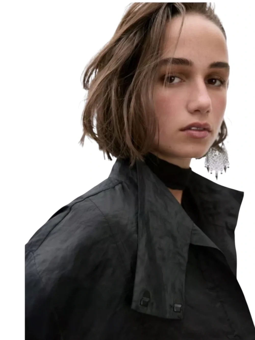 ZARA Funnel Neck Wind Breaker in Sz S